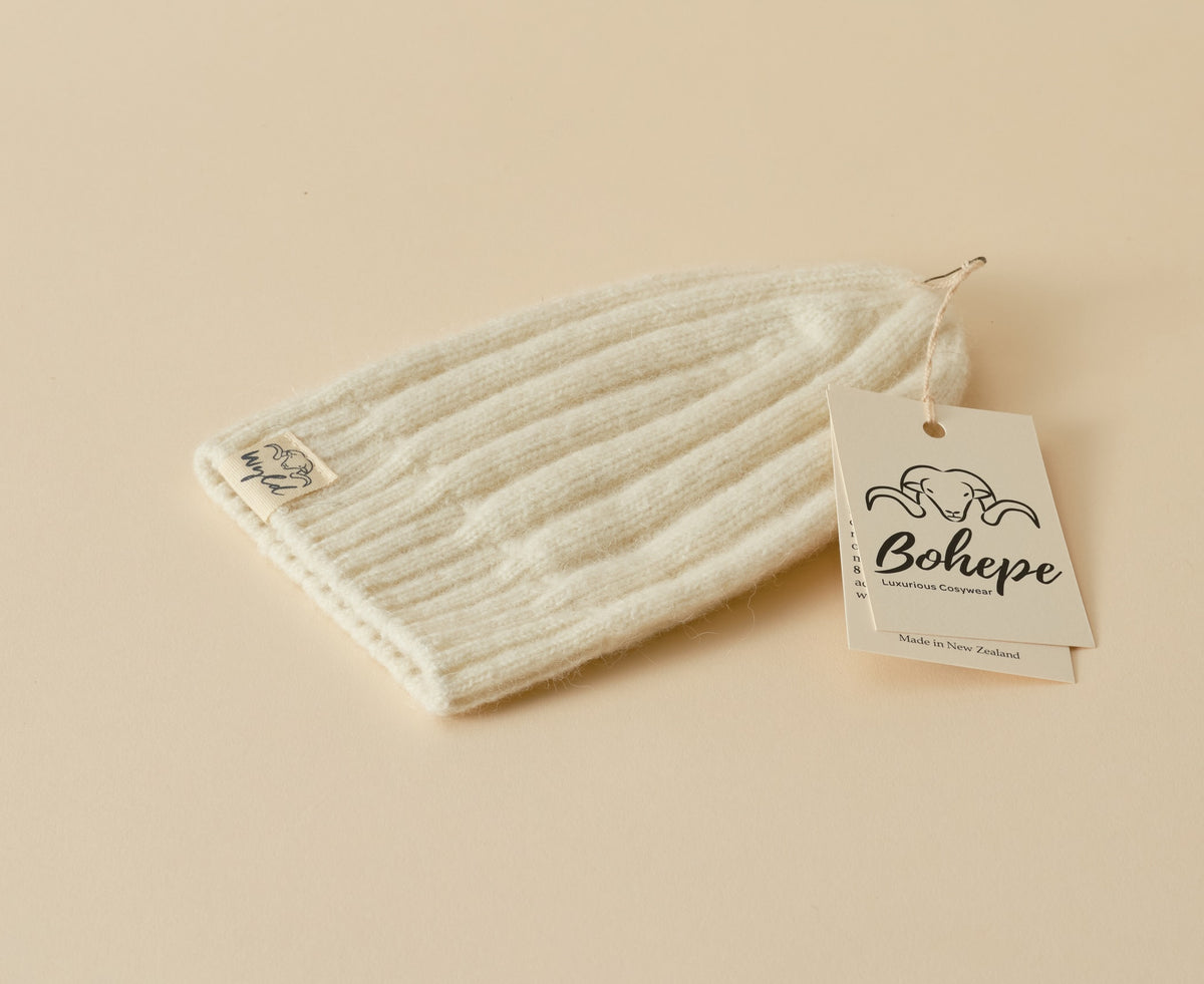 Bohepe Baby / Childs Hat - Natural Cream Beanie