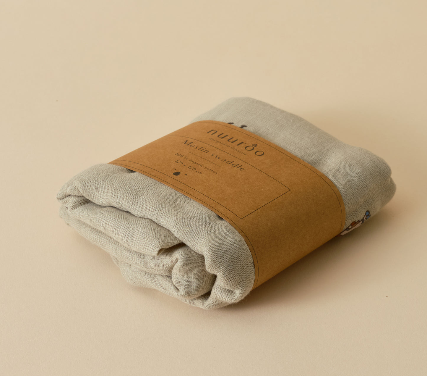 Nuuroo Barri Organic Swaddle – Light Green Space