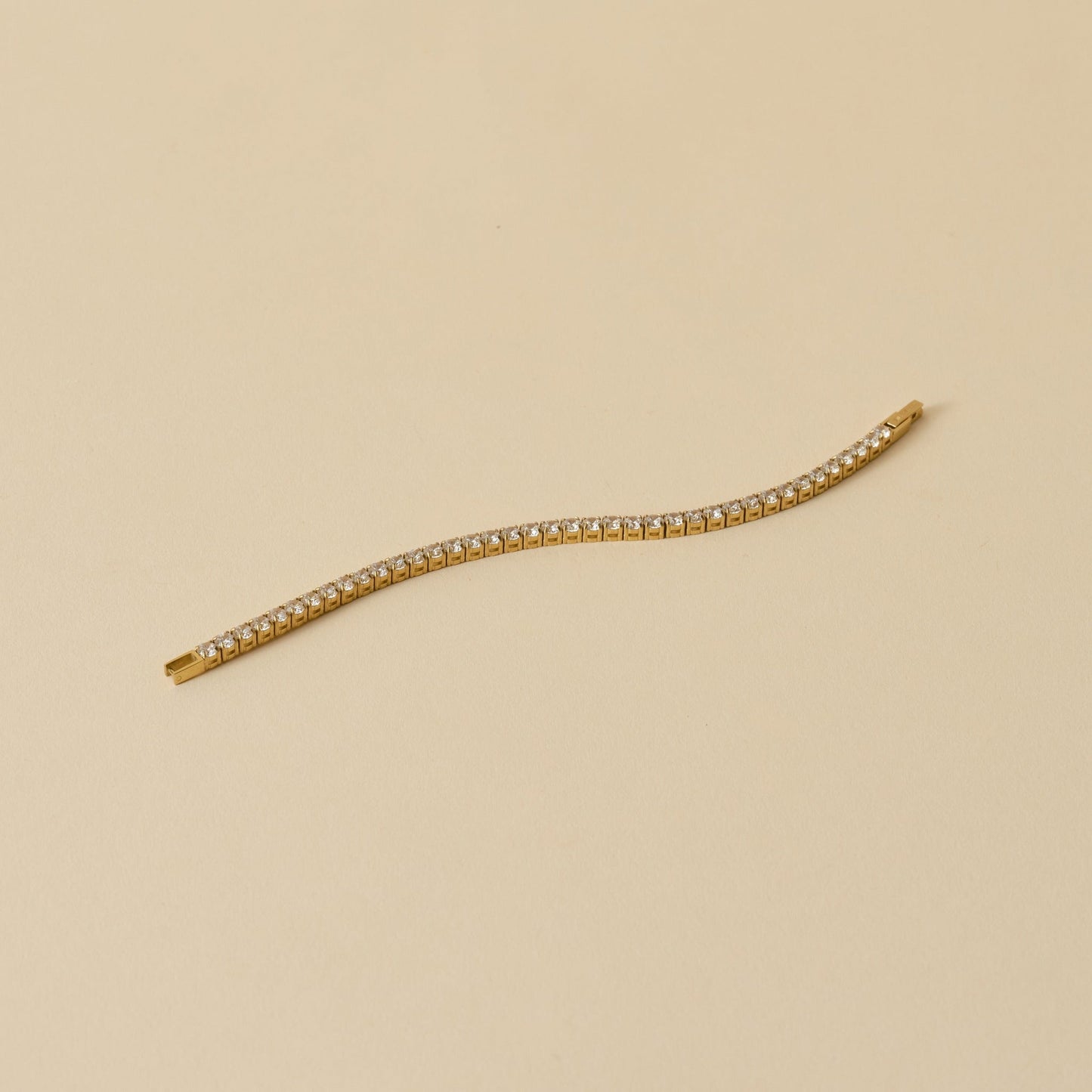Silk and Steel - Tennis Braclet - Gold