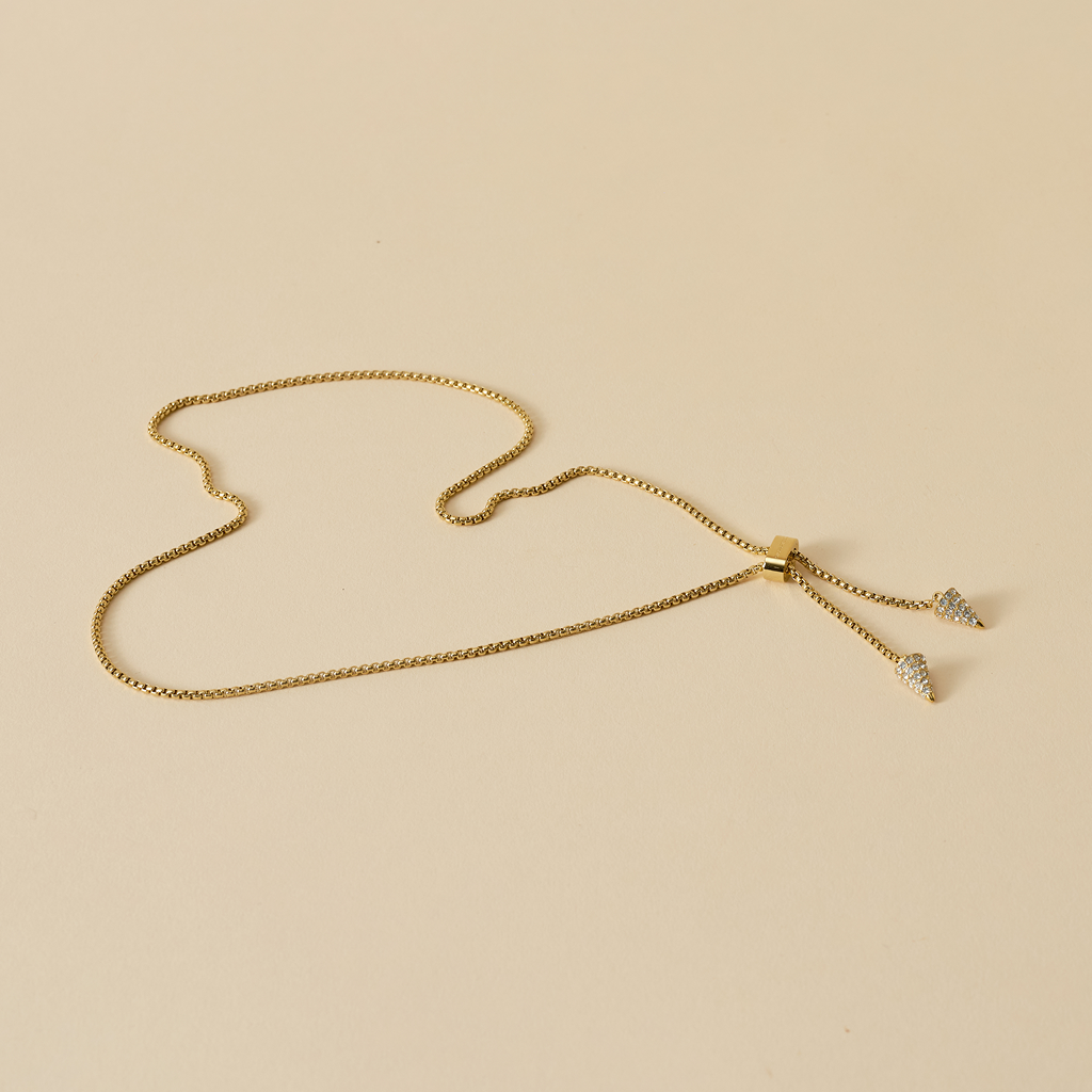 Silk and Steel - Voyage Lariat Necklace (Gold)