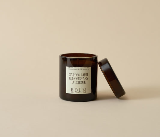 Garden Mint, Lemongrass & Patchouli Candle 100% Essential Oil