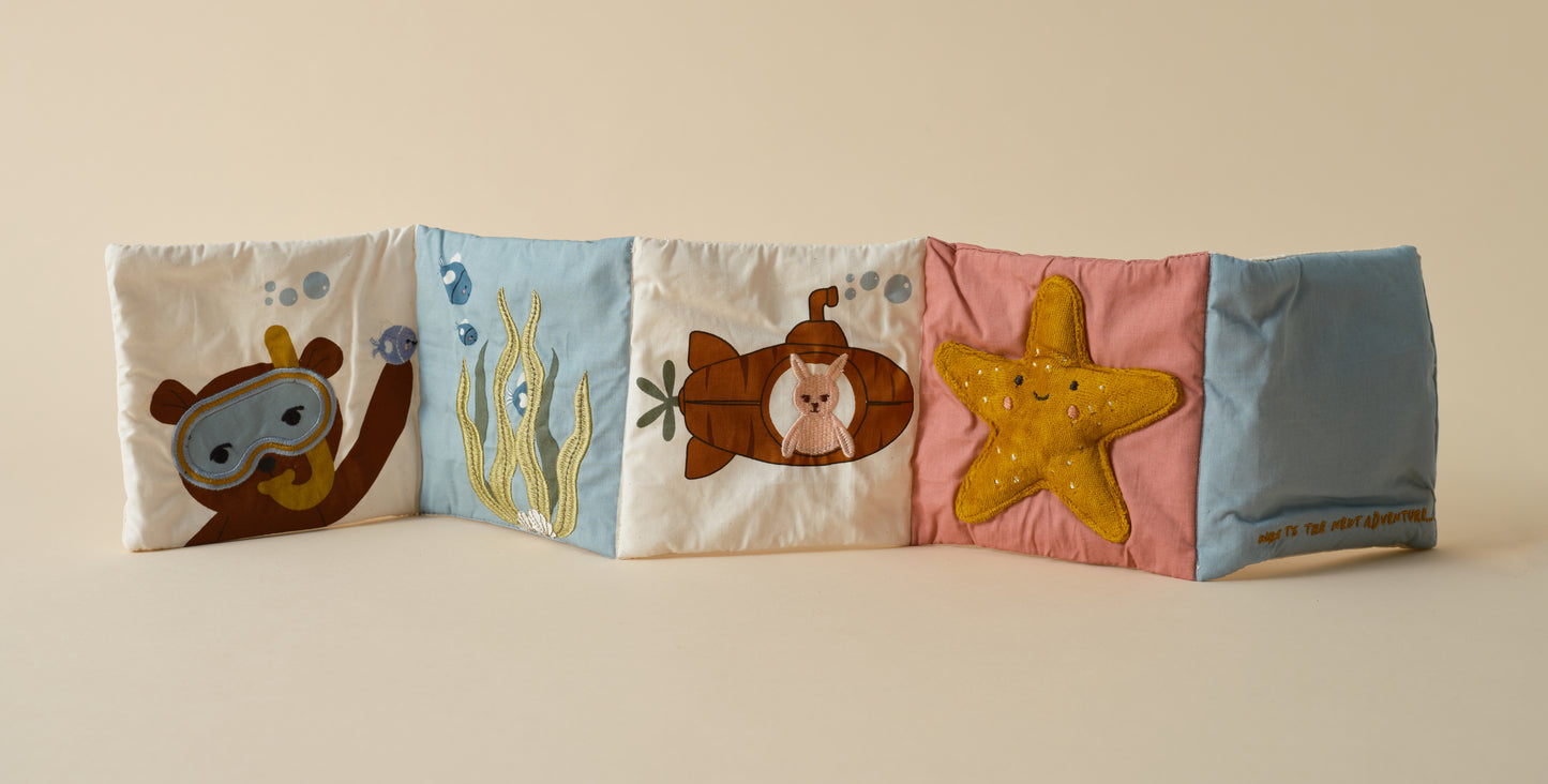 Fabelab Organic soft Fabric baby book - A Day under the Sea