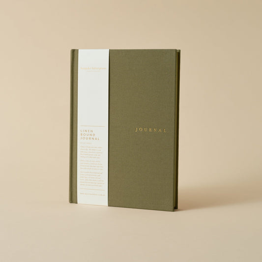 Bespoke Letterpress - Linen Bound Journal Saltmarsh Green (Bullet)