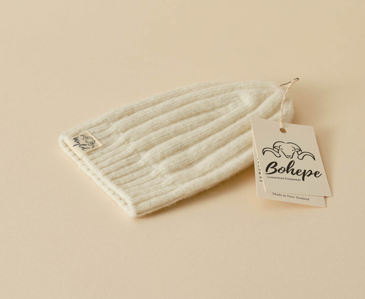 Bohepe Baby / Childs Hat - Natural Cream Beanie