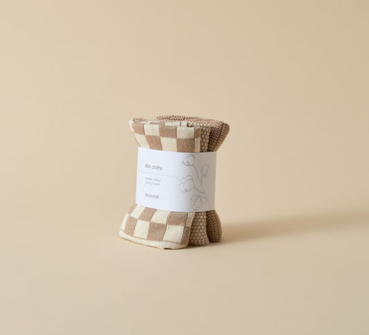 Ecovask Dishcloth Variety 3 Pack – Hummus Chequer