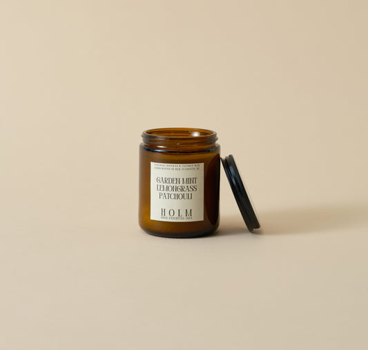 HOLM Garden Mint, Lemongrass & Patchouli | 100% Essential Oil Candle (Small)