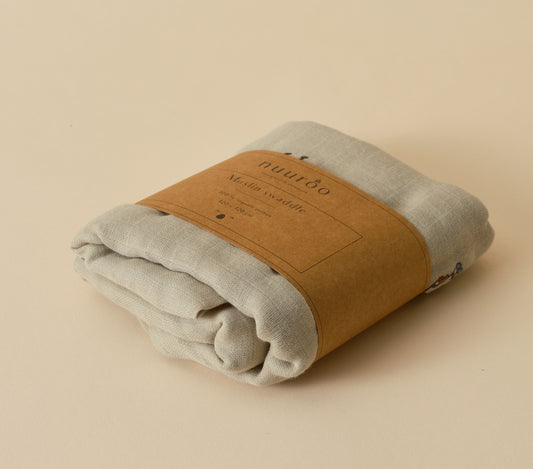 Nuuroo Barri Organic Swaddle – Light Green Space