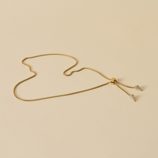 Silk and Steel - Voyage Lariat Necklace (Gold)