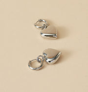 Silk and Steel - Bisous Hoop (Silver) Earrings