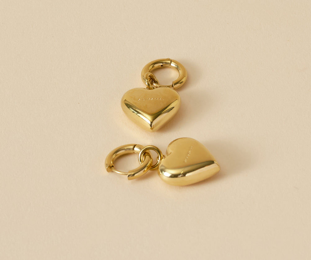 Silk and Steel - Bisous Hoop (Gold) Earrings
